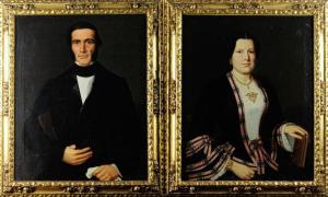 MARTI Antonio 1800,Pareja de retratos de Dama y Caballero,1855,Bonanova ES 2022-07-07