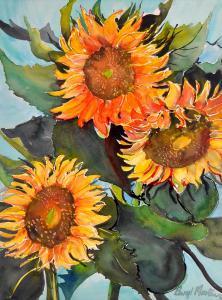 MARTIN BERYL 1925,Sunflowers,1983,Elder Fine Art AU 2020-07-07