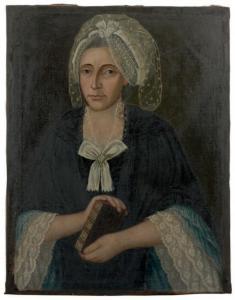 MARTIN Claude,Portrait d'une femme au livre de piété,1765,Ferri FR 2016-05-20