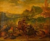 MARTIN DES GOBELINS Pierre Denis 1663-1742,A cavalry battle in an extensive landscape;and A,Bonhams 2008-07-09