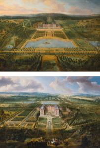 MARTIN DES GOBELINS Pierre Denis 1663-1742,A PAIR OF VIEWS SHOWING CHÂTEAU DE PONTCHARTRA,Sotheby's 2019-11-19