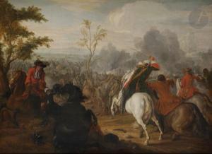 MARTIN DES GOBELINS Pierre Denis 1663-1742,Choc de cavalerie,Ader FR 2021-06-15