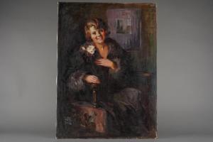 MARTIN ELLIS Maude 1892,Portrait de femme assise,Sadde FR 2024-04-06