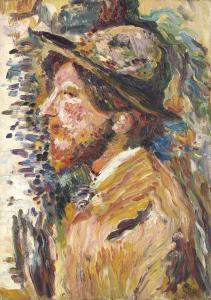 MARTIN Henri Jean Guillaume,Homme en buste de profil avec un chapeau,1906,Christie's 2024-04-10