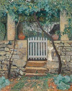 MARTIN Henri Jean Guillaume 1860-1943,Porte du jardin potager, vue du jardin,Sotheby's GB 2024-03-07