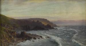 MARTIN Henry 1835-1908,Boats on the Beach at Dusk (Newlyn) and Waves on t,Halls GB 2024-02-07