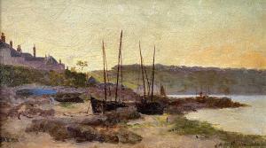 MARTIN Henry 1835-1908,Boats on the Shore at Sunset (Newlyn),David Lay GB 2024-04-11