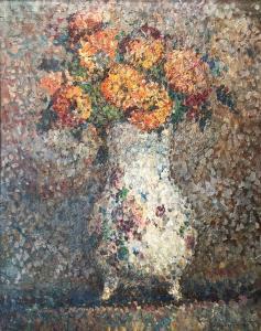 MARTIN Jacques 1844-1919,Vase of flowers,1921,Matsa IL 2023-01-17