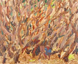 MARTIN JANE 1949,PAPERBARK TREES,1993,GFL Fine art AU 2023-09-14