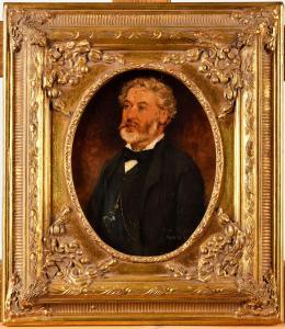MARTIN KAVEL Francois 1861-1931,Portrait d\’homme en buste,1889,Osenat FR 2022-03-13