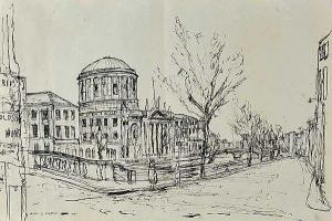 MARTIN Liam C 1934-1998,THE FOUR COURTS, DUBLIN,Ross's Auctioneers and values IE 2015-10-07
