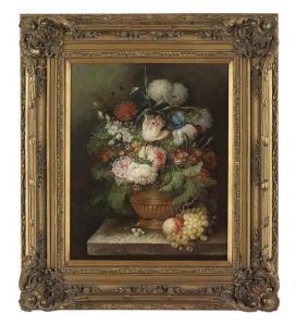 MARTIN Lizzie Edna 1856-1922,Still Life with Flowers and Grapes,New Orleans Auction US 2016-08-27