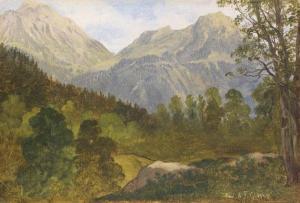 MARTIN Martin 1792-1865,Blick auf das Hohe Brett und den Jenner am Königse,1844,Ketterer 2017-05-24