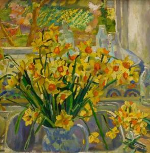 MARTIN Mary 1951,Daffodils,1991,Golding Young & Co. GB 2021-08-25