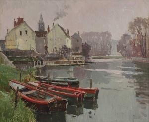 MARTIN Maurice 1894-1978,Three red boats,Sworders GB 2023-12-03