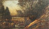 MARTIN P.H,A rocky landscape with a bridge over a stream, India,Bonhams GB 2008-02-10