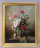 MARTIN P,Vase de fleurs,1885,Auxerre Enchères FR 2019-10-06