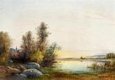 MARTIN Paul, Paulin 1830-1903,Paysage, les bords de la Bléone,1876,Etienne de Baecque FR 2020-03-12