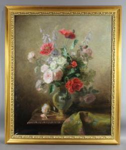 MARTIN Paul,Vase de fleurs au bord de la table,1885,Auxerre Enchères FR 2017-11-26