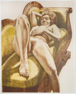 MARTIN Philip 1927-2014,Reclining Nude on Green Couch,1971,Shapiro Auctions US 2024-01-27