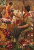 MARTIN SAUVAIGO Charles 1881-1970,La marché aux fleurs à Nice,1920,Boisgirard - Antonini 2018-06-15