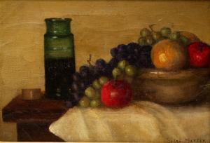 MARTIN Silas 1841-1906,Still life with fruit on tabletop setting with a g,Amelia Jeffers 2024-03-07