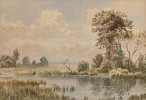 MARTIN Thomas Mower 1838-1934,River Landscape,Walker's CA 2017-12-12