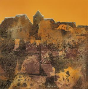 MARTIN Vicente 1911-1998,Abstracto en fondo naranja,1973,Castells & Castells UY 2017-09-27