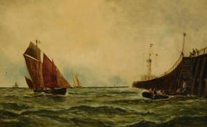 MARTIN W. 1800,Fishing boats in harbour scene,Golding Young & Mawer GB 2018-05-23