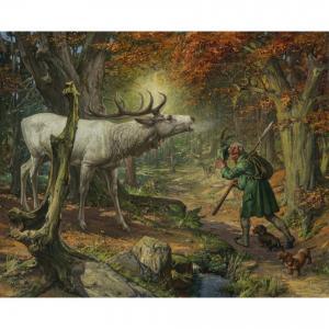 MARTIN WIEGAND 1867-1961,Saint Hubert with the stag,1927,Neumeister DE 2025-07-14