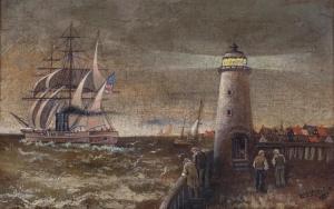 martin william a.k 1817-1867,Quoddy Light, Eastport, Maine,Barridoff Auctions US 2016-10-28