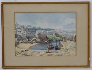 MARTIN William Alison 1878-1936,Harbour scene, possibly Cornwall,Dickins GB 2019-10-11