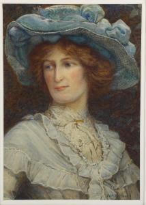 MARTINEAU Edith 1842-1909,portrait of a lady,Burstow and Hewett GB 2022-08-25