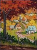 MARTINEAU Louyise 1952,Autumn Village,Heffel CA 2016-01-28
