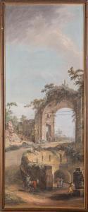 MARTINELLI Vincenzo 1737-1807,Paesaggio con architettura e figure,Gregory's IT 2018-11-28