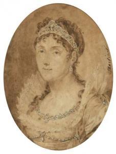 MARTINET Achille Louis 1806-1877,Portrait de l'impératrice Joséphine,Piasa FR 2007-12-12