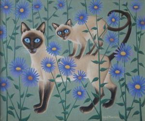 MARTINEZ Coque 1926-2009,Two Siamese cats,Butterscotch Auction Gallery US 2014-11-16