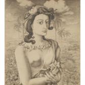 MARTINEZ PEDRO Luis 1910-1990,Woman with Flowers,1941,William Doyle US 2015-05-12