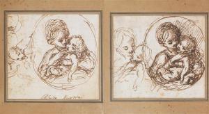 MARTINI Blaise,Vierge à l'Enfant : deux études sur un même montage,Tajan FR 2011-11-18