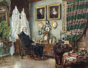 MARTINI M,Bildnis eines Herrn im Arbeitszimmer,1888,Nagel DE 2019-02-27