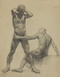 MARTIROSOV Arkadi Fyodorovitch 1927-2015,Study of two male nudes,1955,Sworders GB 2020-10-20