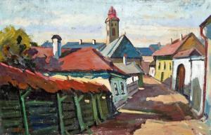 MARTON Katz 1912-1943,Street in Nagybánya,Nagyhazi galeria HU 2015-05-27