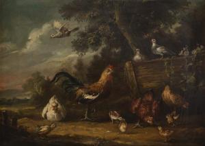 MARTORELL PUIGDOMENECH Jose 1800-1900,Pareja de paisajes con gallinas,19th century,Alcala 2022-12-22