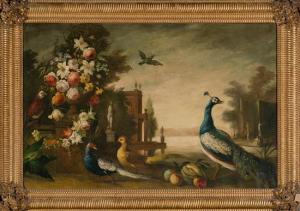 MARTORELL,Un pavo real y otras aves en un jardín,1900,Balclis ES 2017-04-19
