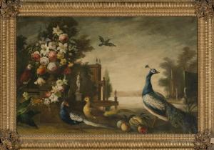 MARTORELL 1929,Un pavo real y otras aves en un jardín,Balclis ES 2017-07-13