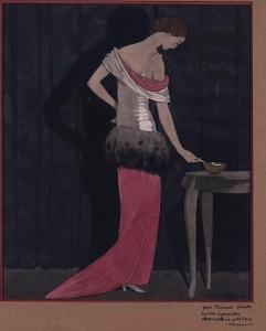 MARTY Andre Edouard 1882-1974,A lady in a pink gown,1922,Bellmans Fine Art Auctioneers GB 2022-02-22