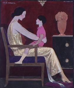 MARTY Andre Edouard 1882-1974,A mother and child,1921,Bellmans Fine Art Auctioneers GB 2022-02-22