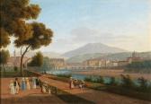 MARTYNOV Andrei Efimovich,Florence, A view of Ponte Vecchio,1826,Palais Dorotheum 2020-06-08