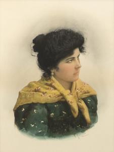 MARUSSO Vittorio 1867-1943,Portrait of a woman,John Moran Auctioneers US 2017-06-20