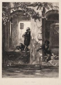 MARVY Louis 1815-1850,Copii arabi (după o pictură de Henri Descamps),Artmark RO 2018-11-20